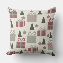 Kerstboom en geschenkdoos Patroon Kussen