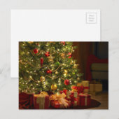 Kerstboom en geschenken feestdagenkaart (Voorkant / Achterkant)