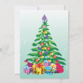 Kerstboom en geschenken kaart (Voorkant)