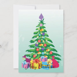 Kerstboom en geschenken kaart