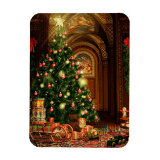 Kerstboom en geschenken magneet