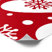 Kerstboom en gevarieerbroodmannetjespatroon op roo poster (Hoek)