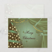Kerstboom en gordijn Briefkaart (Voorkant / Achterkant)