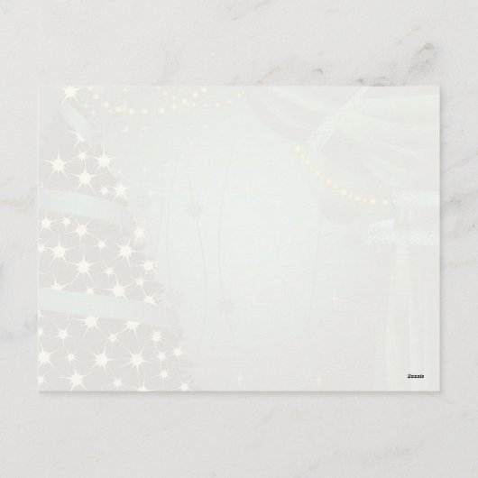 Kerstboom en gordijn Briefkaart (Achterkant)