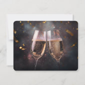 Kerstboom en gouden Ornamenten Nieuwjaar Kaart (Achterkant)