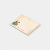 Kerstboom en herten met eigen tekst post-it® notes (Schuin)
