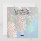 Kerstboom en Holly Familie Foto Feestdagenkaart (Achterkant)