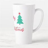 Kerstboom en kalligrafie  latte mok (Rechts)