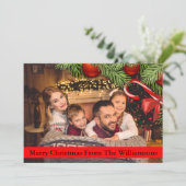 Kerstboom en Kandrietgrens Feestdagenkaart (Staand voorkant)