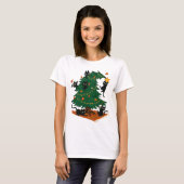 Kerstboom en Kat T-shirt (Voorkant volledig)
