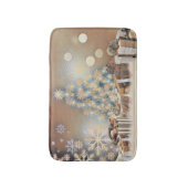 Kerstboom en kerstcadeaus waterverf badmat (Voorkant Verticaal)