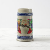 Kerstboom en kerstman. bierpul (Center)