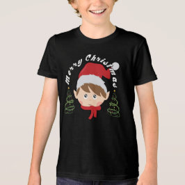 Kerstboom en kerstmuts  Tri-Blend shirt