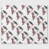 Kerstboom en Kitten, Louis Wain Cadeaupapier (Vlak)