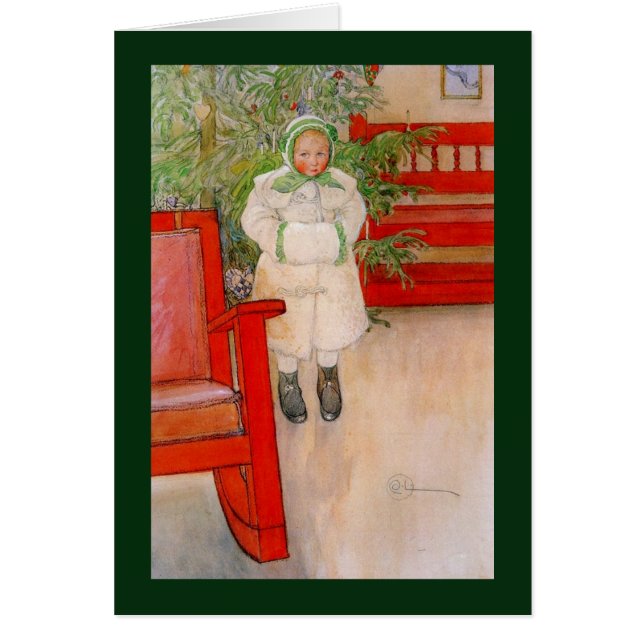 Kerstboom en klein Snowsuit-meisje (Voorkant)