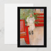 Kerstboom en klein Snowsuit-meisje Feestdagenkaart (Voorkant / Achterkant)