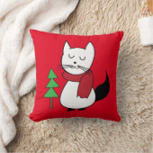 Kerstboom en knuffelkat kussen (Deken)