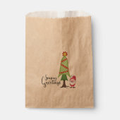 Kerstboom en koepel bedankzakje (Voorkant)