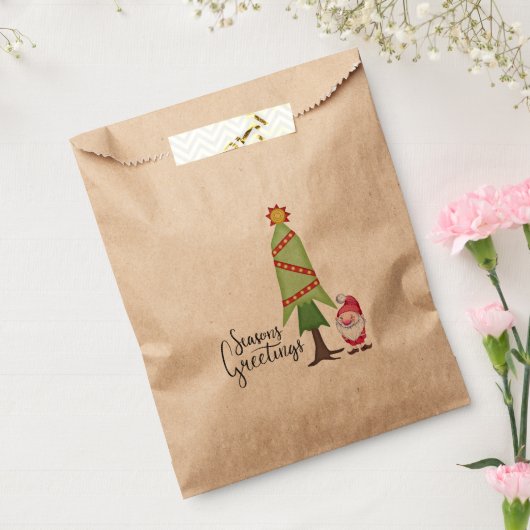 Kerstboom en koepel bedankzakje (Gezegeld)