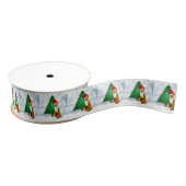 kerstboom en koolstof met kersttong grosgrain lint (Spoel)