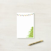 Kerstboom en lampjes post-it® notes (Op bureau)