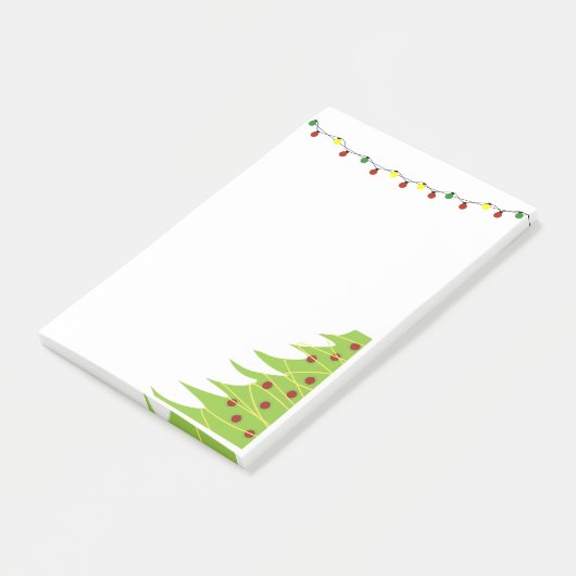Kerstboom en lampjes post-it® notes (Schuin)