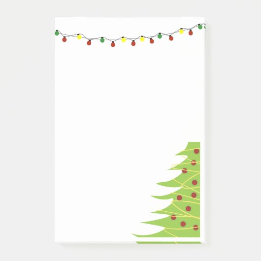 Kerstboom en lampjes post-it® notes (Voorkant)