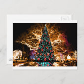 kerstboom en lichtfeesten briefkaart (Voorkant / Achterkant)