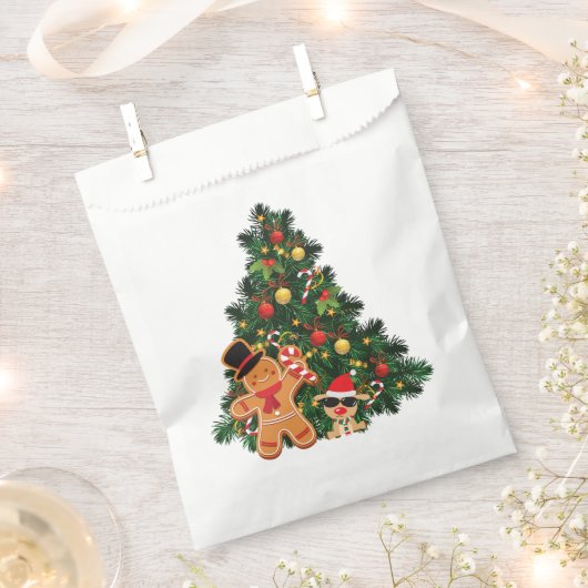 Kerstboom en ornamenten bedankzakje (Geknipt)