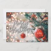 kerstboom en Ornamenten feestdag Kaart (Voorkant)