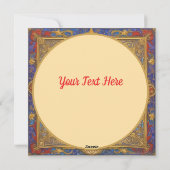 Kerstboom en Ornamenten in decoratief Lijst Feestdagenkaart (Achterkant)