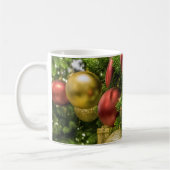 kerstboom en Ornamenten Mok witte koffie (Links)