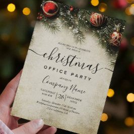 Kerstboom en Ornamenten Vakantie Kantoor Party Kaart