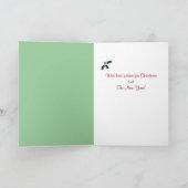 Kerstboom en Panda Cartoon Feestdagen Kaart (Binnen)