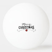Kerstboom en rode cadeau doos pingpongbal (Achterkant)