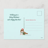 Kerstboom en Sable Sheltie Holiday Briefkaart (Achterkant)