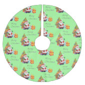 Kerstboom en Santa Vrolijk Kerstgroen Kerstboom Rok (Voorkant)