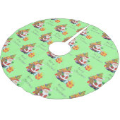 Kerstboom en Santa Vrolijk Kerstgroen Rok (Gekanteld)