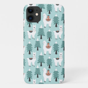 kerstboom en schattig lamappatroon Case-Mate iPhone case