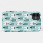 kerstboom en schattig lamappatroon Case-Mate iPhone case (Achterkant (horizontaal))