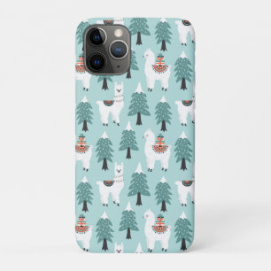 kerstboom en schattig lamappatroon Case-Mate iPhone case