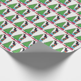 kerstboom en Schotse terrierpapier Cadeaupapier