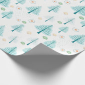Kerstboom en Seashell Minimalistisch Cadeaupapier (Hoek)