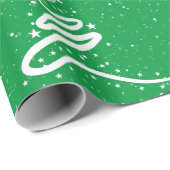 Kerstboom en sneeuwbalpapier cadeaupapier (Rol Hoek)