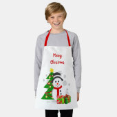 Kerstboom en Sneeuwman Kinderen Vakantie  Schort (Gedragen)