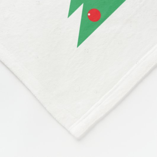 Kerstboom en sneeuwrode kerst fleece deken (Hoek)