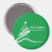 Kerstboom en sneeuwval magneet (Voorkant / Achterkant)