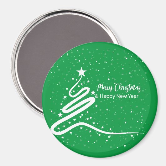 Kerstboom en sneeuwval magneet (Voorkant / Achterkant)