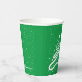 Kerstboom en sneeuwval papieren bekers (Rechts)