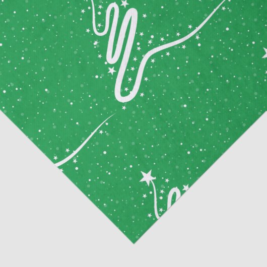 Kerstboom en sneeuwval tissuepapier (Detail)